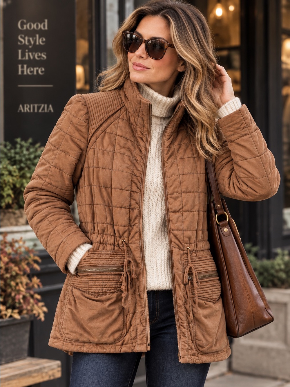 Aritzia Wilfred Marquis quilted jacket
